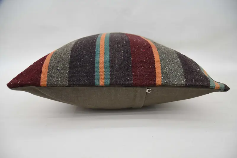 Vintage Pillow, Luxury Pillow Sham, Throw Kilim Pillow, Neutral Throw Pillow, Pillow Sham, 20x28 Brown Pillow Sham, Kilim Cushion Sham - 6