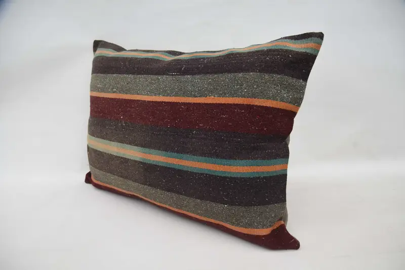 Vintage Pillow, Luxury Pillow Sham, Throw Kilim Pillow, Neutral Throw Pillow, Pillow Sham, 20x28 Brown Pillow Sham, Kilim Cushion Sham - 5