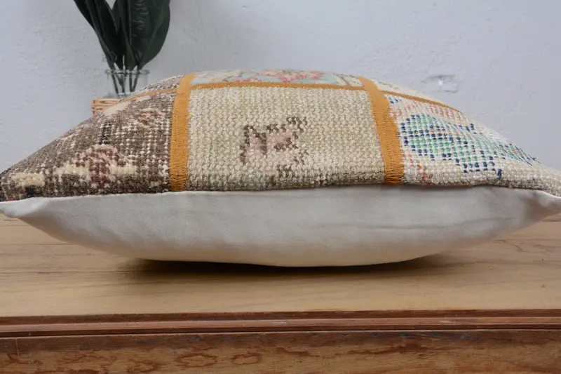 Kilim Pillow Cover, Interior Designer Pillow, Customized Pillow Cover, Home Decor Pillow, 16x16 Beige Cushion Cover, Ikat Cushion Cover, Pillow Case - 5