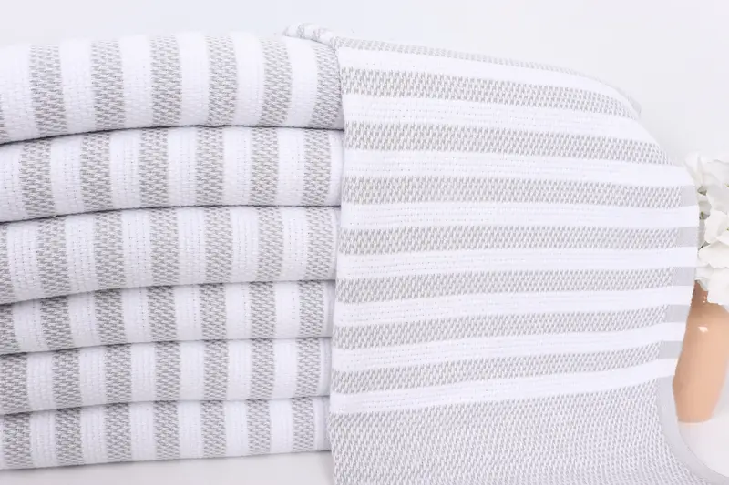 Bridal Party Gifts, 44x24 Cotton Striped Towel, Personalized Kitchen Towel, Turkish Towel Monogram, Bridesmaid Gifts, Personalized Dish Towel - 2
