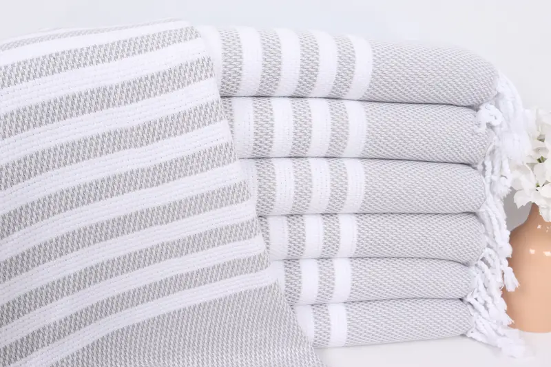 Bridal Party Gifts, 44x24 Cotton Striped Towel, Personalized Kitchen Towel, Turkish Towel Monogram, Bridesmaid Gifts, Personalized Dish Towel - 1