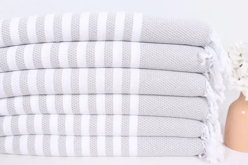 Bridal Party Gifts, 44x24 Cotton Striped Towel, Personalized Kitchen Towel, Turkish Towel Monogram, Bridesmaid Gifts, Personalized Dish Towel - 3