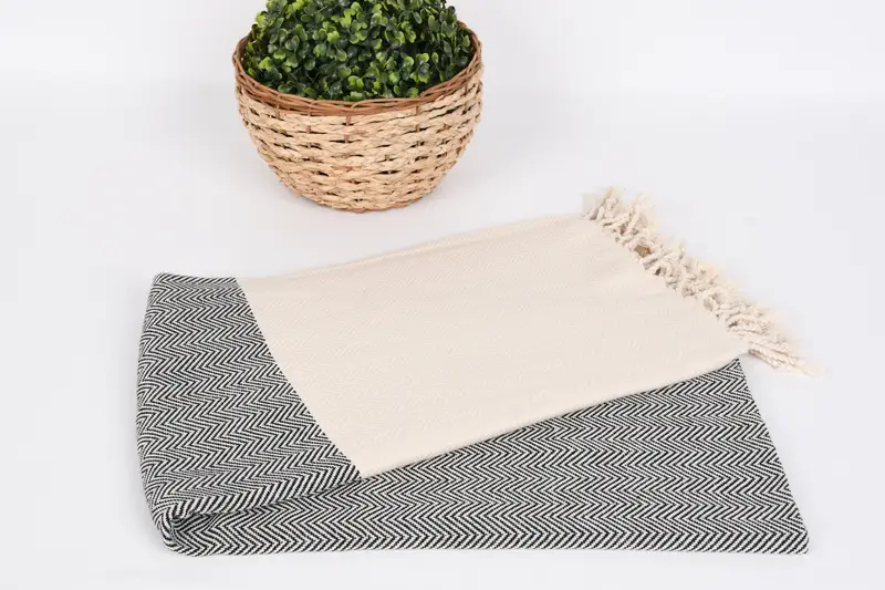 Gym Towel, 70x36 Cotton Zig zag Towel, Engagement Gift, Bath towel, Bachelor Gifts, Custom Towel, Luxury Turkish beach towel for summer vacation - 4