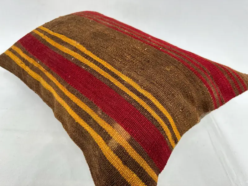 Cushion Cover, Ethnic Throw Pillow Sham, 20x28 Red Cushion, Kilim Pillow, Turkish Pillow, Interior Designer Pillow, Living Room Throw Cushion Case - 6