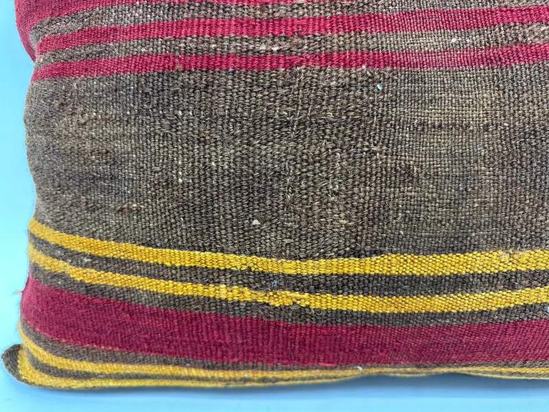 Cushion Cover, Ethnic Throw Pillow Sham, 20x28 Red Cushion, Kilim Pillow, Turkish Pillow, Interior Designer Pillow, Living Room Throw Cushion Case - 2