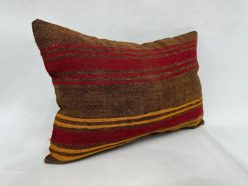 Cushion Cover, Ethnic Throw Pillow Sham, 20x28 Red Cushion, Kilim Pillow, Turkish Pillow, Interior Designer Pillow, Living Room Throw Cushion Case - 3