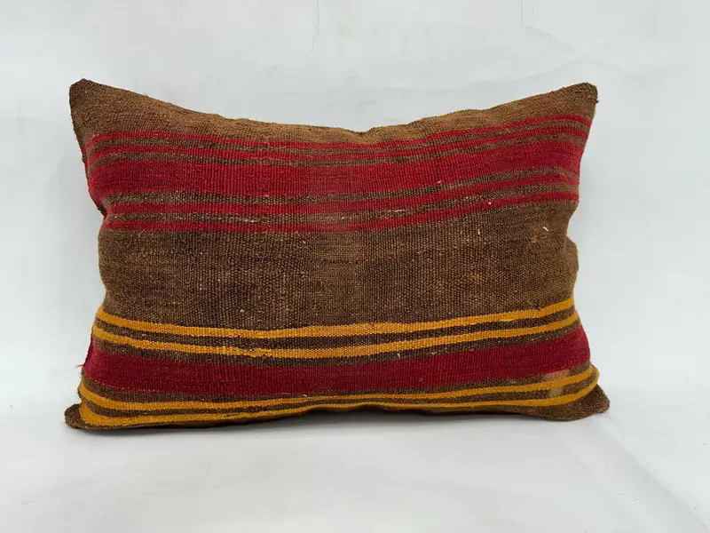 Cushion Cover, Ethnic Throw Pillow Sham, 20x28 Red Cushion, Kilim Pillow, Turkish Pillow, Interior Designer Pillow, Living Room Throw Cushion Case - 1