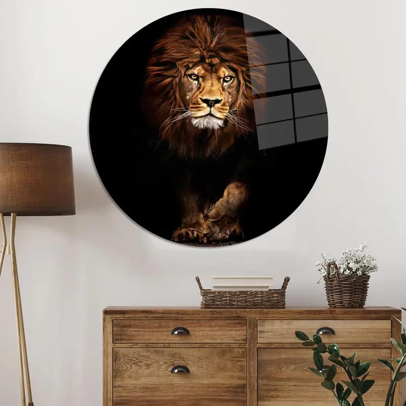 Modern Wildlife Printed Glass: Elevate Your Man Cave Elegance
