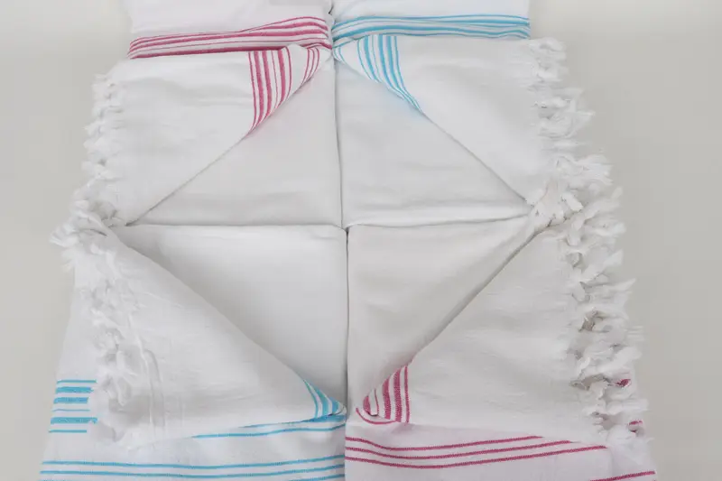 Thin towel, Baby Boy Gift, Summer Gift Ideas, Summer Towel, Bath towel, 70x40 Cotton Striped Terry Towel, Embroidered Towel, Gift For Wedding Day - 4
