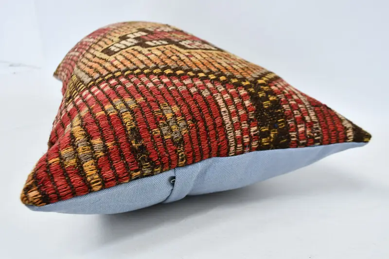 Antique Pillows, Vintage Kilim Throw Pillow, Pillow, Natural Cushion, Bolster Throw Cushion Cover, 16x36 Red Pillow Cover, Interior Designer Pillow - 6