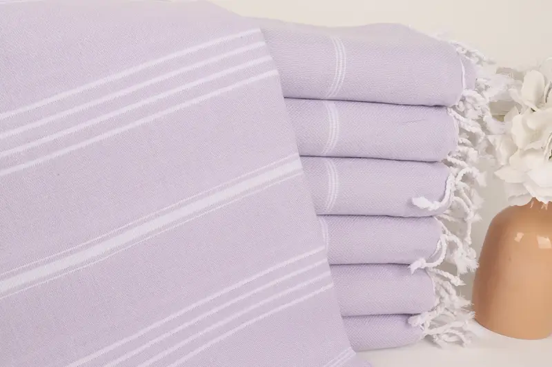 Valentines Day Gift Idea, Beach Towel Gift, Fringed Turkish towel for poolside, Absorbent Turkish towel, Absorbent towel, 70x40 Cotton Striped Towel - 1