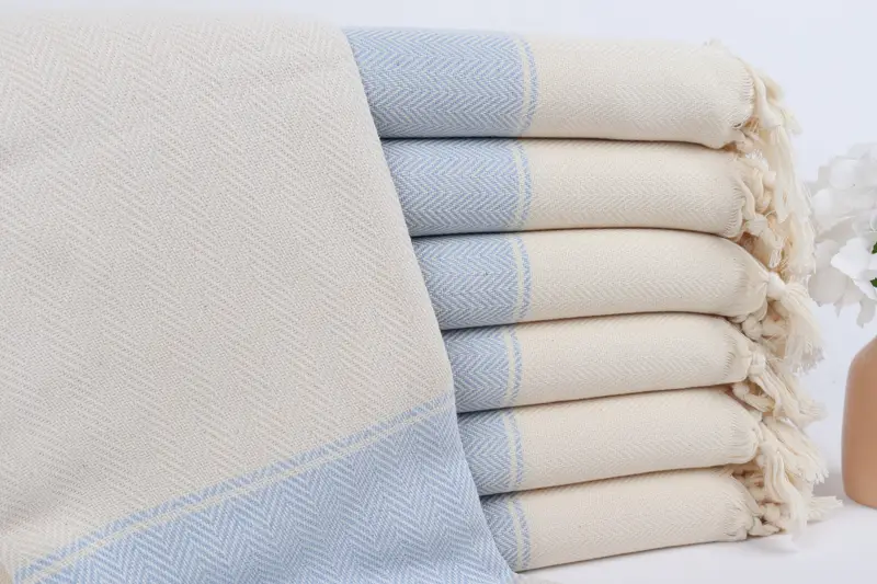Cotton towel, 70x36 Cotton Herringbone Towel, Valentines Day Gift For Him, Beach Towel Bulk, Customized Turkish Towel, Absorbent Turkish towel - 1