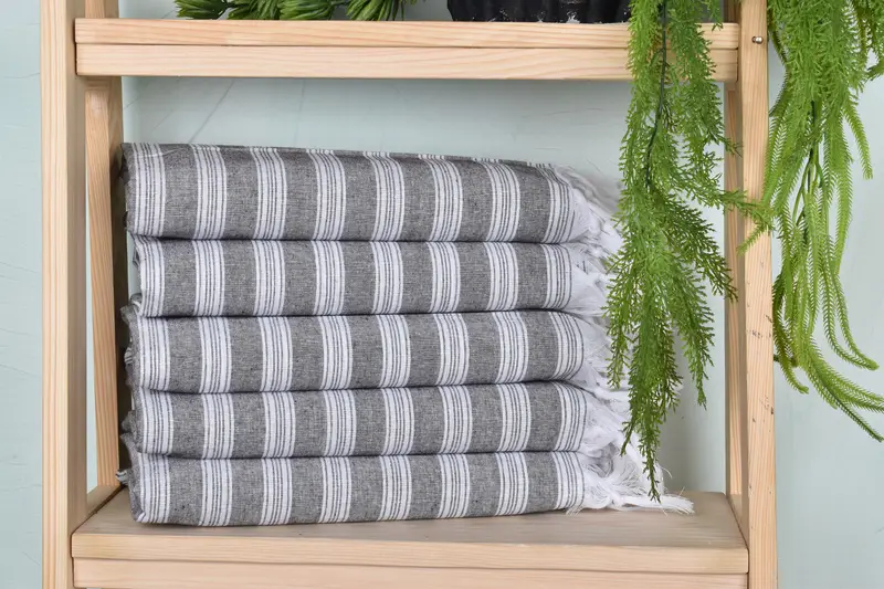 Personalised Gift, Turkish Bath Towel USA, 70x40 Cotton Striped Towel, Turkish Towel USA, Lightweight Turkish towel, Monogram Turkish Towel - 1