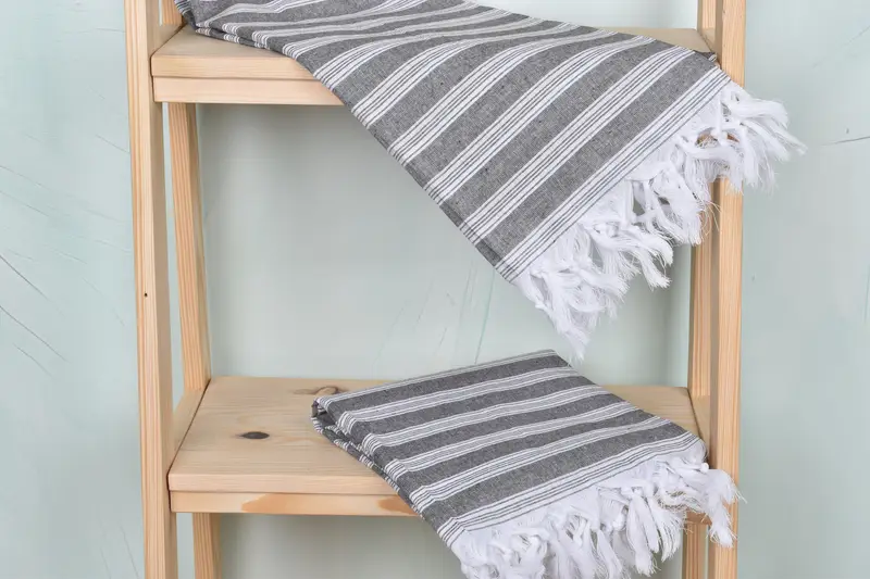 Personalised Gift, Turkish Bath Towel USA, 70x40 Cotton Striped Towel, Turkish Towel USA, Lightweight Turkish towel, Monogram Turkish Towel - 5