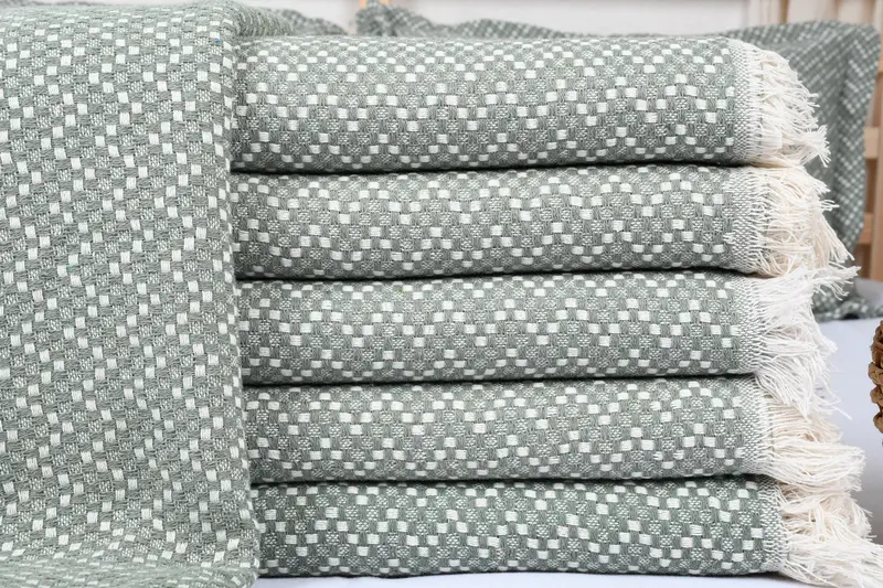 Gift For The Home Decor, 76x68 Cotton Herringbone Towel, Girl Trip Party Favor, Spa Gift, Woven Blanket, Wedding Favors, Boho Throw Blankets - 2