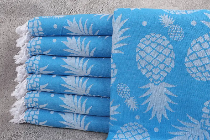 70x36 Cotton Pineapple Design Towel, Absorbent Turkish towel, Home Decor Towel, Organic towel, Spa Towel, Bachelorette Favors Beach, Luxury towel - 2