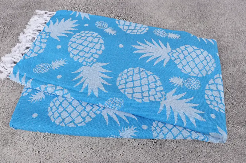 70x36 Cotton Pineapple Design Towel, Absorbent Turkish towel, Home Decor Towel, Organic towel, Spa Towel, Bachelorette Favors Beach, Luxury towel - 7
