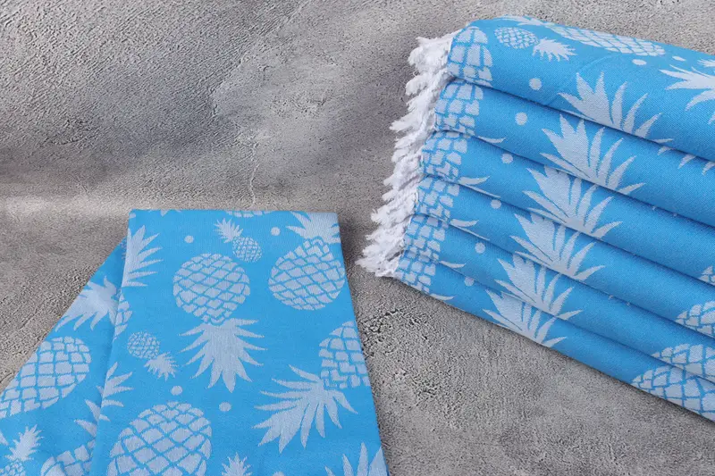 70x36 Cotton Pineapple Design Towel, Absorbent Turkish towel, Home Decor Towel, Organic towel, Spa Towel, Bachelorette Favors Beach, Luxury towel - 3