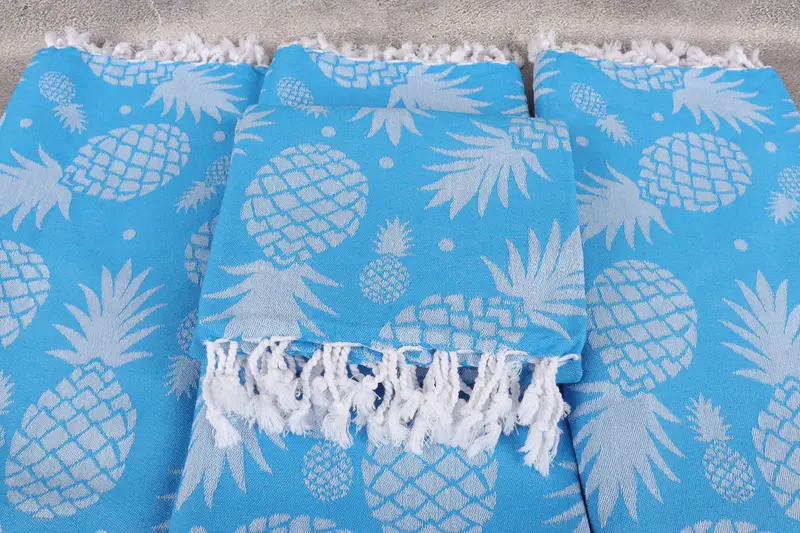 70x36 Cotton Pineapple Design Towel, Absorbent Turkish towel, Home Decor Towel, Organic towel, Spa Towel, Bachelorette Favors Beach, Luxury towel - 5