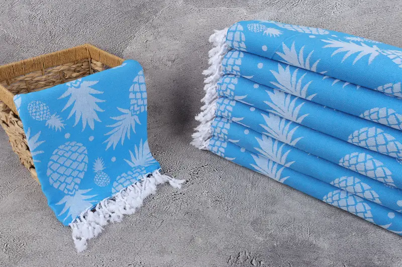 70x36 Cotton Pineapple Design Towel, Absorbent Turkish towel, Home Decor Towel, Organic towel, Spa Towel, Bachelorette Favors Beach, Luxury towel - 4