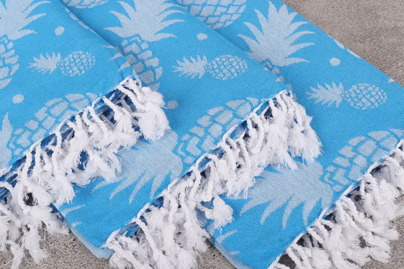 70x36 Cotton Pineapple Design Towel, Absorbent Turkish towel, Home Decor Towel, Organic towel, Spa Towel, Bachelorette Favors Beach, Luxury towel - 6