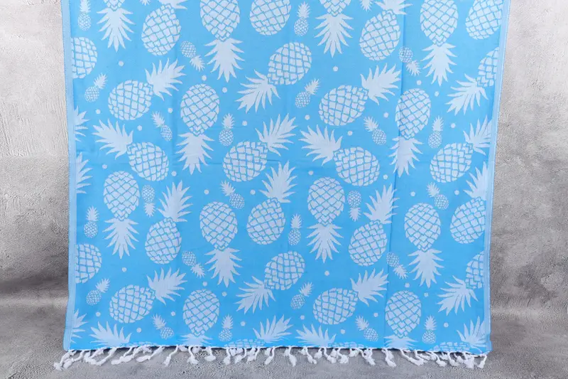70x36 Cotton Pineapple Design Towel, Absorbent Turkish towel, Home Decor Towel, Organic towel, Spa Towel, Bachelorette Favors Beach, Luxury towel - 1