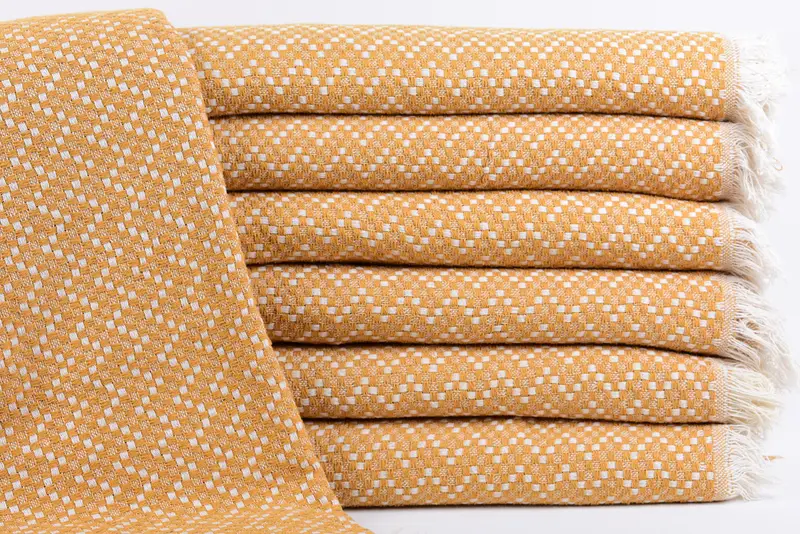 Organic Throw, Custom Wedding Gift From Bridesmaid, Summer Gift, Personalized Gifts, Tablecloth, Boho Throw Blankets, 76x68 Cotton Herringbone Towel - 1
