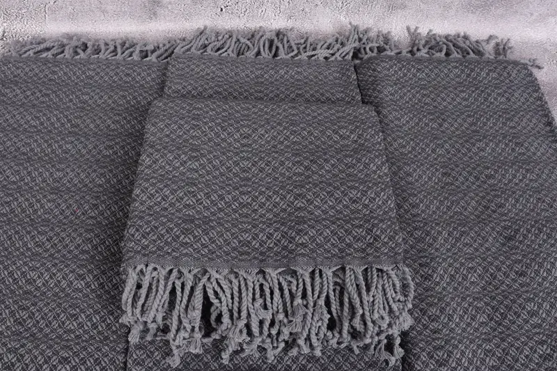 Maid Of Honor Gift, Best lightweight Turkish towel for travel USA, Fouta towel, Organic Turkish towel, Cotton towel, 70x40 Cotton Geometric Towel - 4