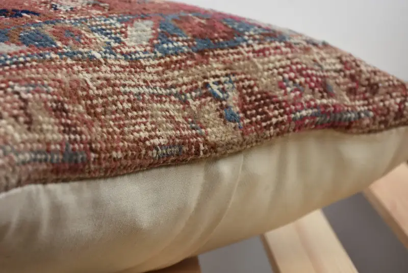 Caja de almohada de regalo de regalo personalizada, almohada de kilim, cojín, almohada de diseñador de interiores, cubierta de almohada de silla, almohada vintage, almohada roja de 14x14 - 5