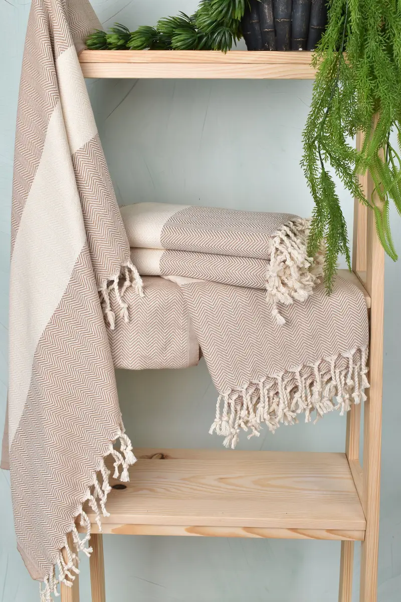 Sand-resistant towel, Handmade Gift, Peshtemal Towel, Cancun Bachelorette Party Gift Ideas, 70x40 Cotton Herringbone Towel, Bachelorette Party Gifts - 6