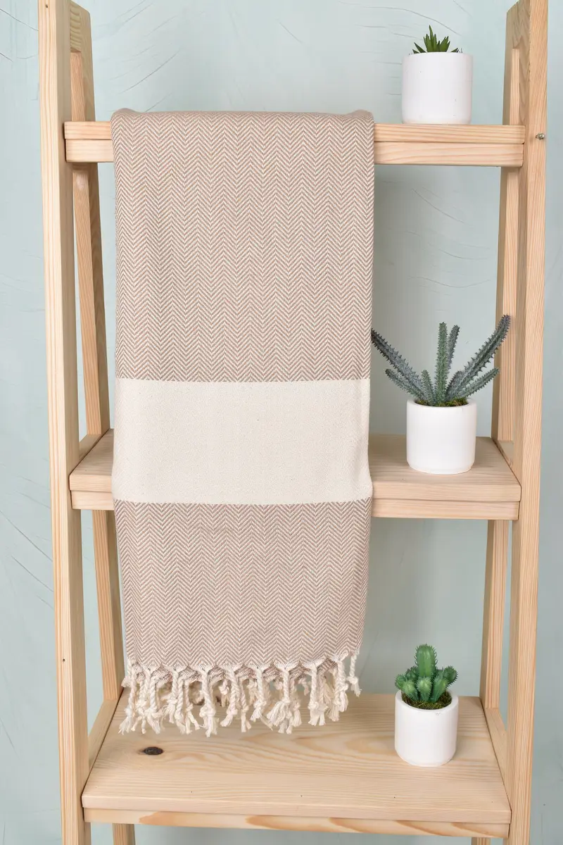 Sand-resistant towel, Handmade Gift, Peshtemal Towel, Cancun Bachelorette Party Gift Ideas, 70x40 Cotton Herringbone Towel, Bachelorette Party Gifts - 8