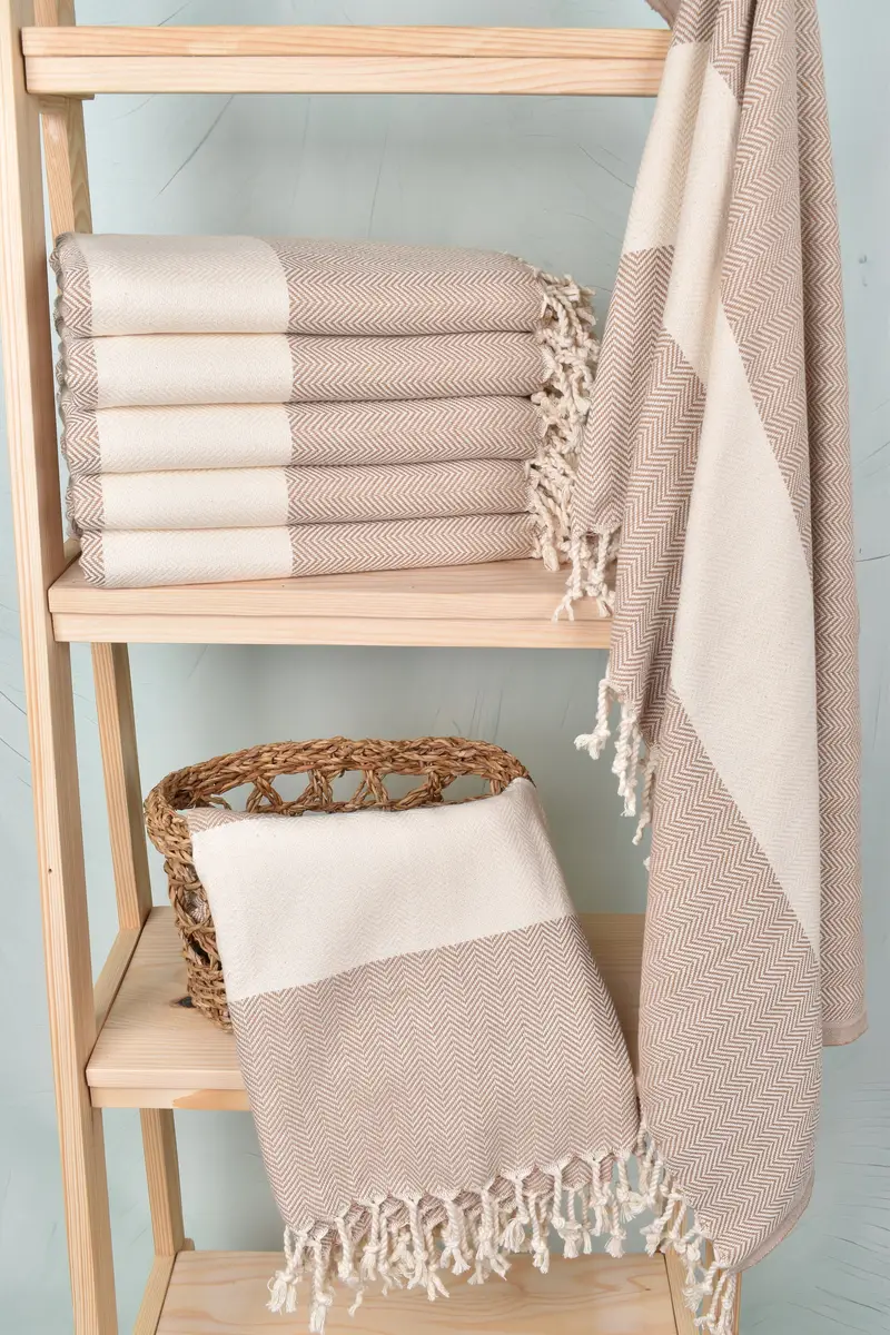 Sand-resistant towel, Handmade Gift, Peshtemal Towel, Cancun Bachelorette Party Gift Ideas, 70x40 Cotton Herringbone Towel, Bachelorette Party Gifts - 3