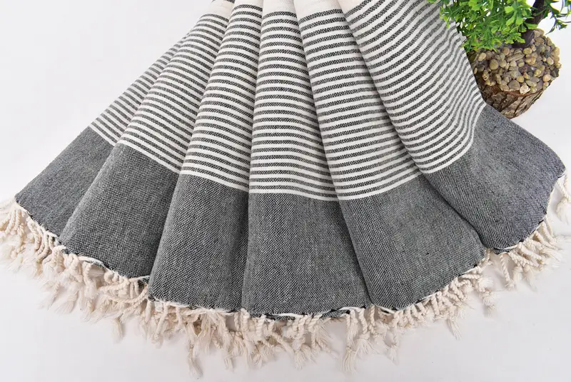 Bachelorette Party Favors Beach, Turkish Towel Beach, Turkish Bath Towel Set, 70x40 Cotton Striped Towel, Sand-resistant towel, Custom Wedding Gift - 7