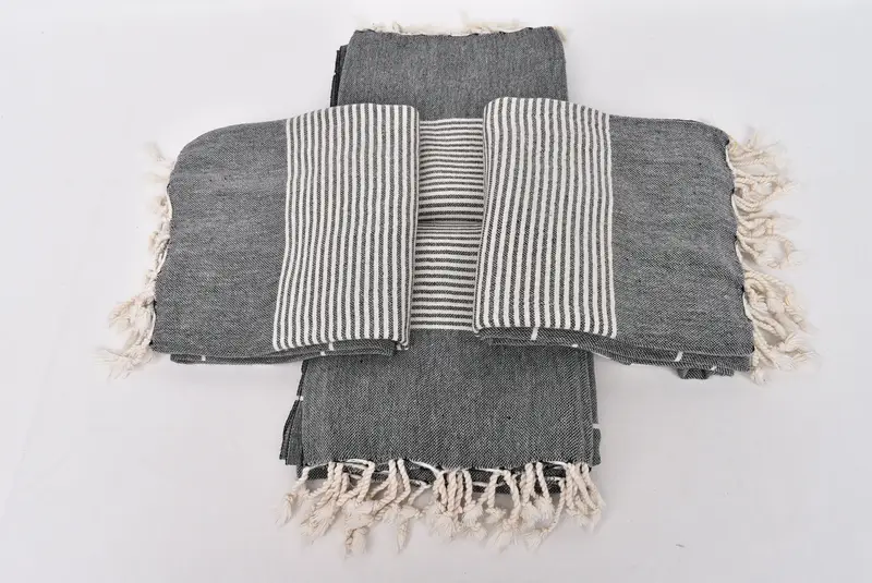 Bachelorette Party Favors Beach, Turkish Towel Beach, Turkish Bath Towel Set, 70x40 Cotton Striped Towel, Sand-resistant towel, Custom Wedding Gift - 12
