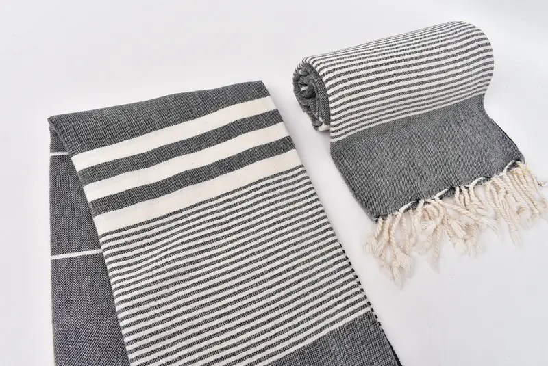 Bachelorette Party Favors Beach, Turkish Towel Beach, Turkish Bath Towel Set, 70x40 Cotton Striped Towel, Sand-resistant towel, Custom Wedding Gift - 14