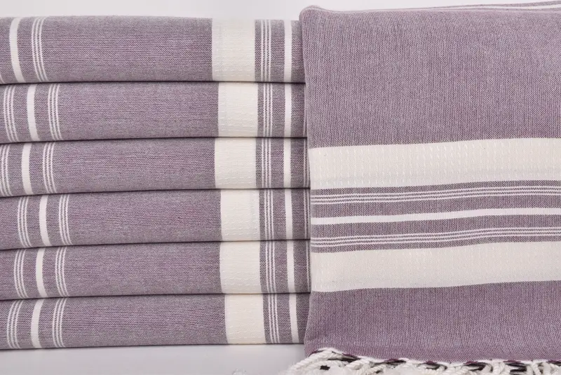 60x38 Cotton Striped Towel, Gift For Wedding Day, Lightweight towel, Turkish towel, Absorbent Turkish towel, Family Gift Basket, Bachelorette Favor - 1