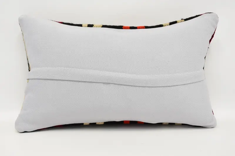 Cushion Case, Neutral Throw Pillow Case, 12x20 Brown Pillow Cover, Ethnical Kilim Rug Pillow, Vintage Kilim Pillow, Kilim Cushion Sham - 6
