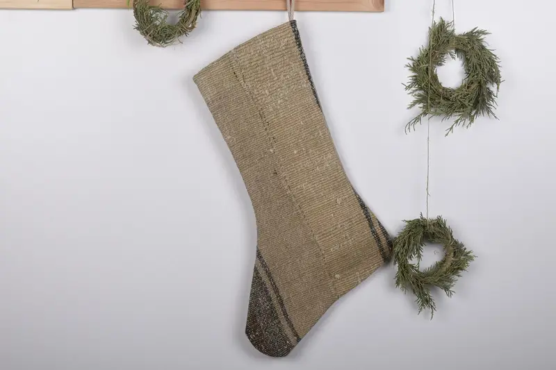 19 inç Noel Süsleri Desenli Çorap, Şenlikli Tatil Çorabı