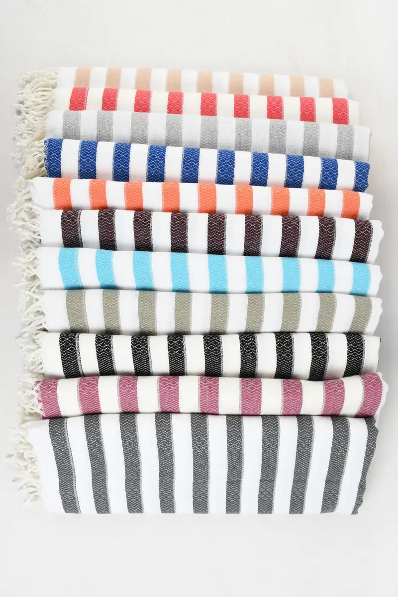 Oversized Beach Towel, Luxury towel, Turkish Towel Personalized, Beach Towel Bulk, 70x36 Cotton Striped Towel, Sand-resistant towel, Memorial Gift - 5