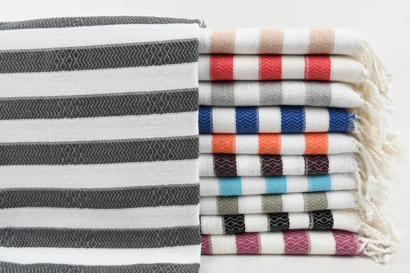 Oversized Beach Towel, Luxury towel, Turkish Towel Personalized, Beach Towel Bulk, 70x36 Cotton Striped Towel, Sand-resistant towel, Memorial Gift - 1
