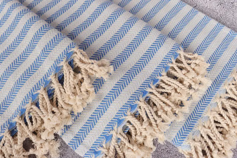 Personalized Turkish Towel, 70x40 Cotton Herringbone Towel, Home Gift, Handmade Turkish hammam towel, Turkish beach towel, Hammam towel, Gym Towel - 5