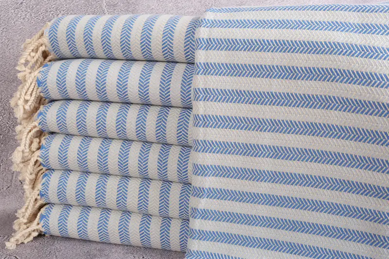 Personalized Turkish Towel, 70x40 Cotton Herringbone Towel, Home Gift, Handmade Turkish hammam towel, Turkish beach towel, Hammam towel, Gym Towel - 1