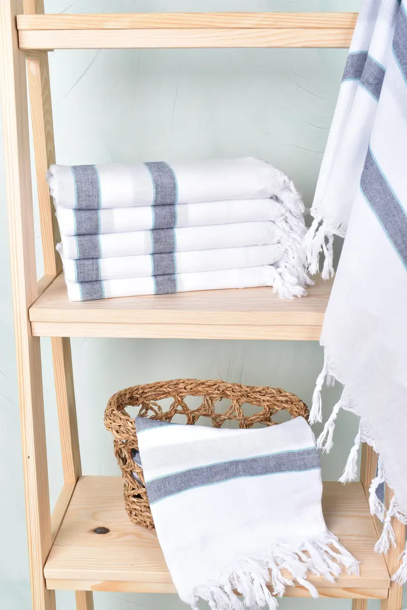 Wedding Towel, Turkish towel, Absorbent towel, Luxury Turkish beach towel with fringe, Customized Towels, 70x40 Cotton Striped Towel, Beach towel - 3