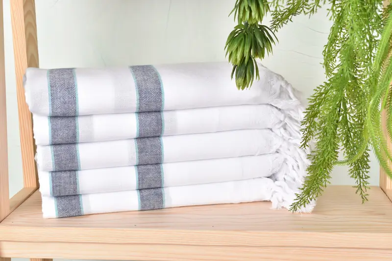 Wedding Towel, Turkish towel, Absorbent towel, Luxury Turkish beach towel with fringe, Customized Towels, 70x40 Cotton Striped Towel, Beach towel - 2