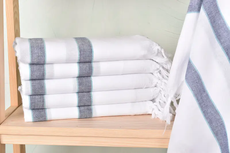 Wedding Towel, Turkish towel, Absorbent towel, Luxury Turkish beach towel with fringe, Customized Towels, 70x40 Cotton Striped Towel, Beach towel - 1