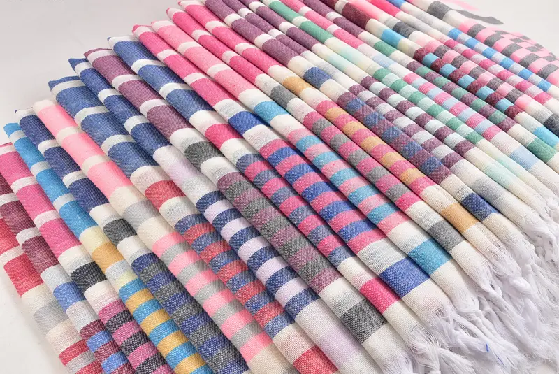 Custom Towel, Oversized lightweight Turkish bath towel USA, 68x40 Cotton Striped Towel, Lightweight towel, Best Friend Christmas Gift, Luxury towel - 5