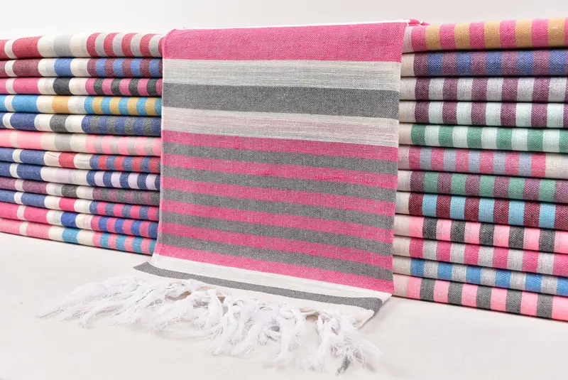 Custom Towel, Oversized lightweight Turkish bath towel USA, 68x40 Cotton Striped Towel, Lightweight towel, Best Friend Christmas Gift, Luxury towel - 2