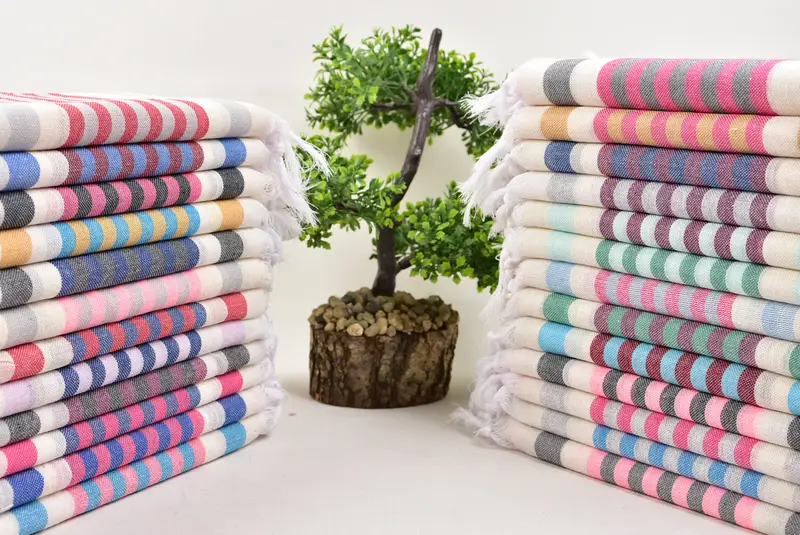 Custom Towel, Oversized lightweight Turkish bath towel USA, 68x40 Cotton Striped Towel, Lightweight towel, Best Friend Christmas Gift, Luxury towel - 3