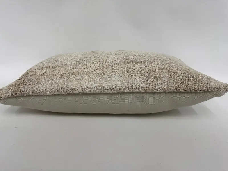 Boho Pillow Sham Cover, Kilim Pillow, 12x20 White Pillow Cover, Cushion Cover, Office Chair Pillow Sham, Ethnical Kilim Rug Pillow - 5