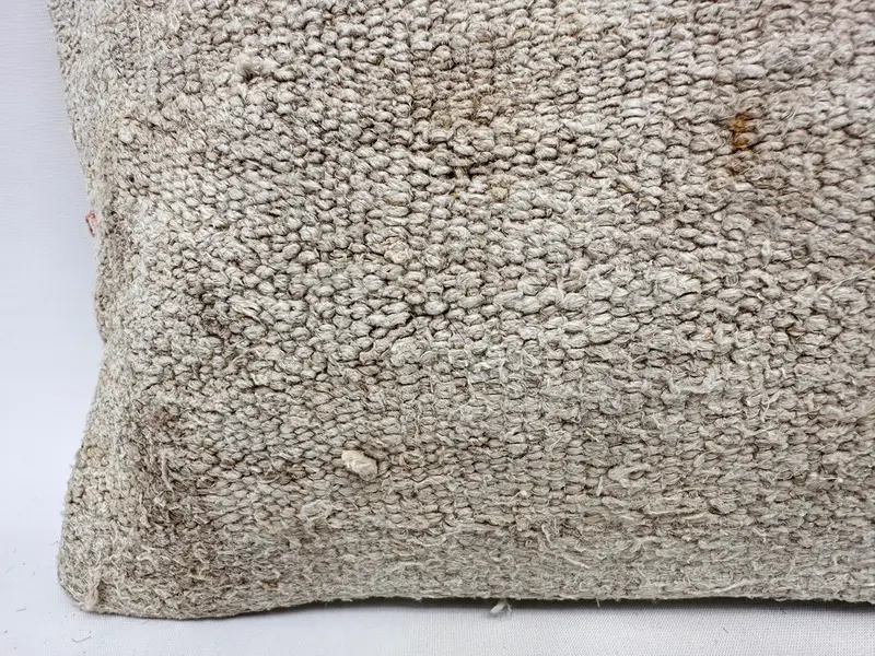 Boho Pillow Sham Cover, Kilim Pillow, 12x20 White Pillow Cover, Cushion Cover, Office Chair Pillow Sham, Ethnical Kilim Rug Pillow - 2